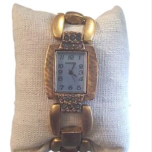 Chico's Gold rustic look Statement  wrist watch